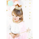 Coroa Tecido Glitter Dourado