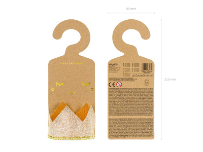Coroa Tecido Glitter Dourado - Image 4
