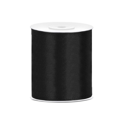 Fita de Cetim Preto Larga 100mm