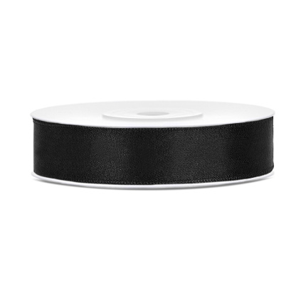 Fita de Cetim Preta 12mm