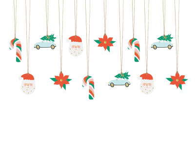 Etiquetas Pai Natal Santa Mix - pack.12