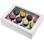 Caixa 12 Mini Cupcakes Branca