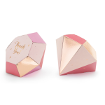 Caixa Diamante Tons Rosa e Ouro Pack.6