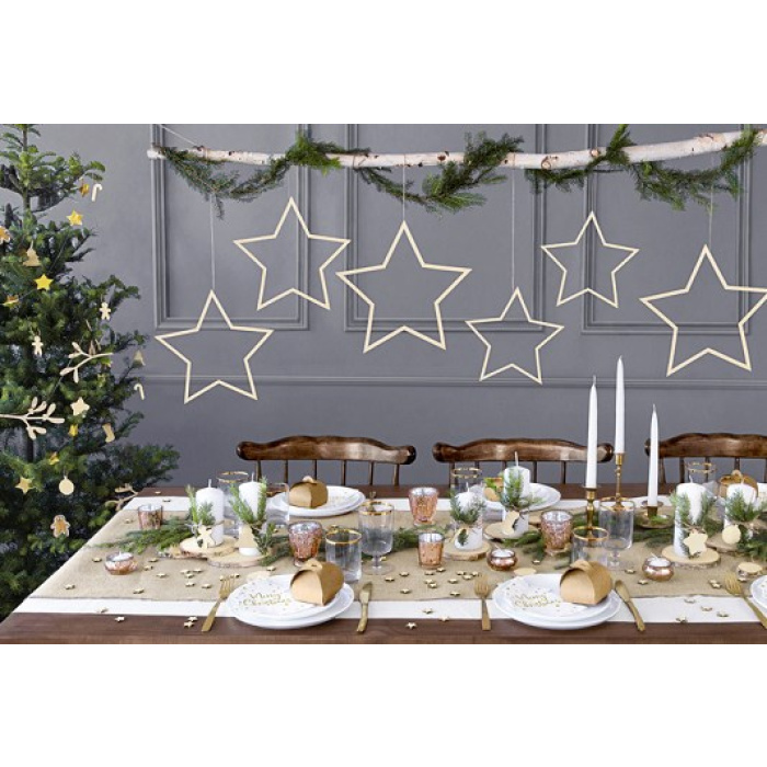 Faixa Marcador de Mesa Juta Natal "MERRY CHRISTMAS" - Image 5