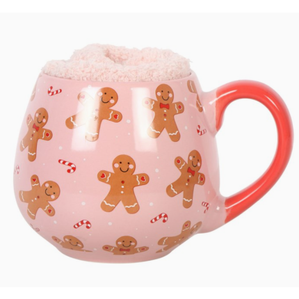 Caneca Natal e Meias Gingerbread