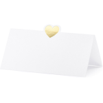 Marcadores de Mesa Coração Dourado - Pack.10