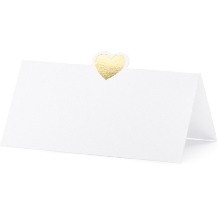 Marcadores de Mesa Coração Dourado - Pack.10 - Image 1
