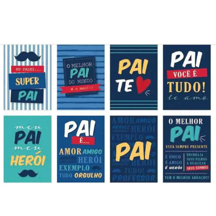 8 Cartazes Decorativos Dia do Pai - Image 1