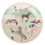 Pratos Cavalos - Pack.8