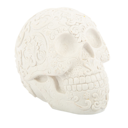 Caveira Decorativa Branca Halloween