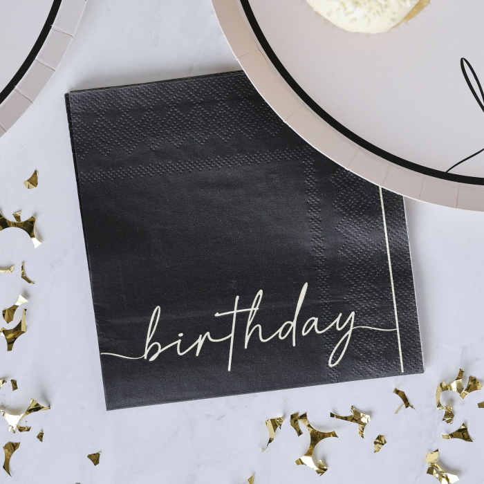 Guardanapos Tons Nude HAPPY BIRTHDAY - Pack 16 - Image 1