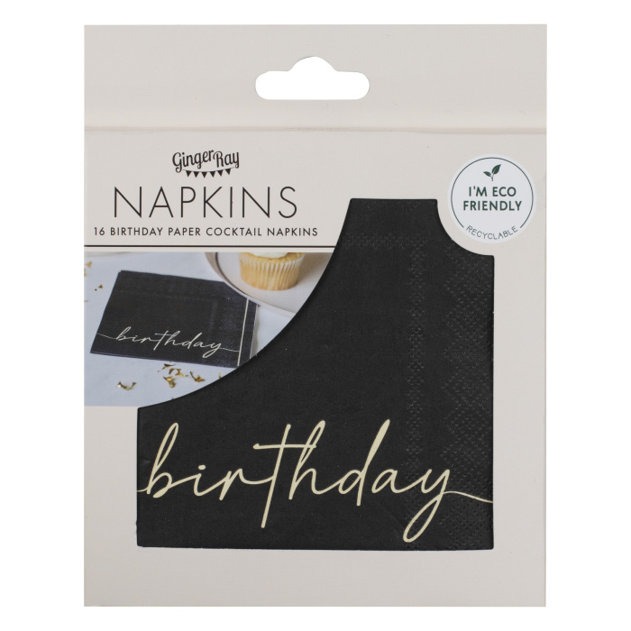Guardanapos Tons Nude HAPPY BIRTHDAY - Pack 16 - Image 4