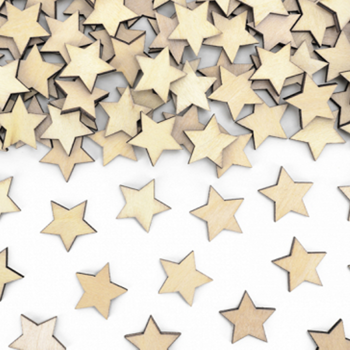 Confettis Estrelas de Madeira - Pack 50 - Image 1