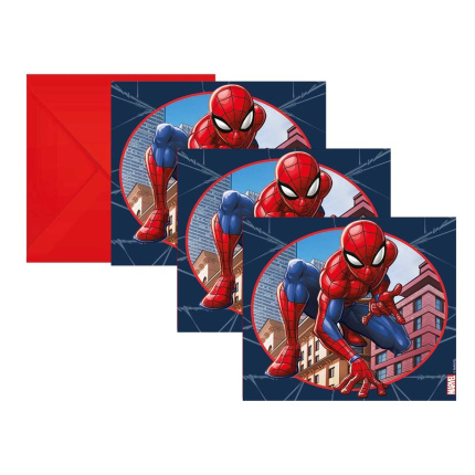 Homem Aranha Convites - Pack 6