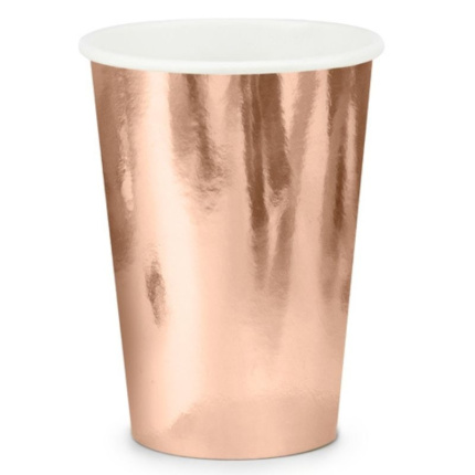Copos Rose Gold 220ml - Pack 6