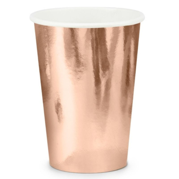 Copos Rose Gold 220ml - Pack 6 - Image 1