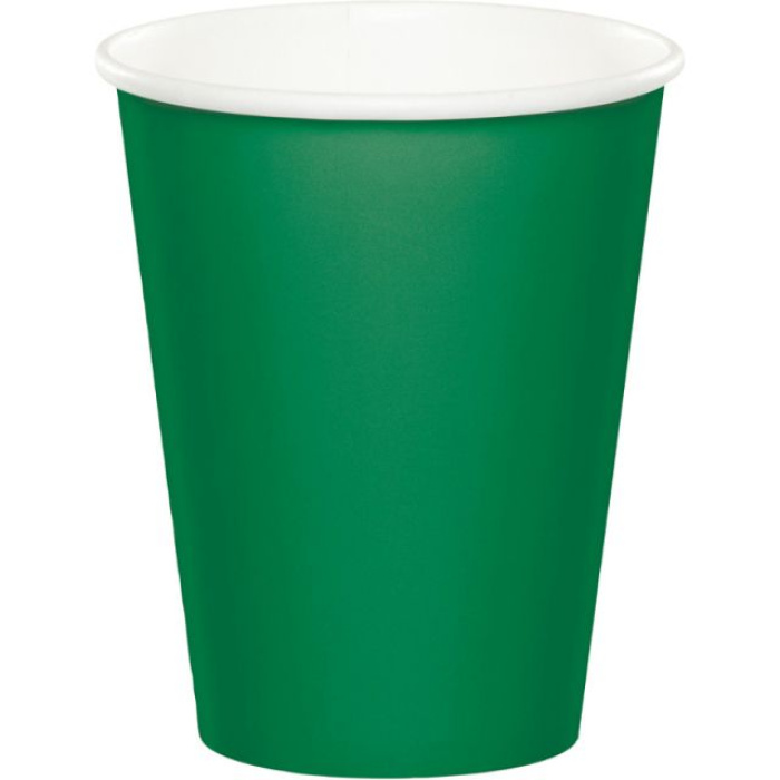 Copos Liso Verde Esmeralda - Pack.8 - Image 1