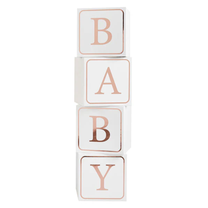 KIT Cubos Decorativos BABY Rosa Gold - Pack.4 - Image 3