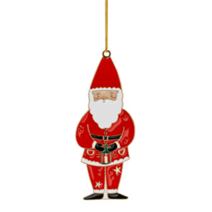 Decoração Natal Metal Pai Natal 10cm