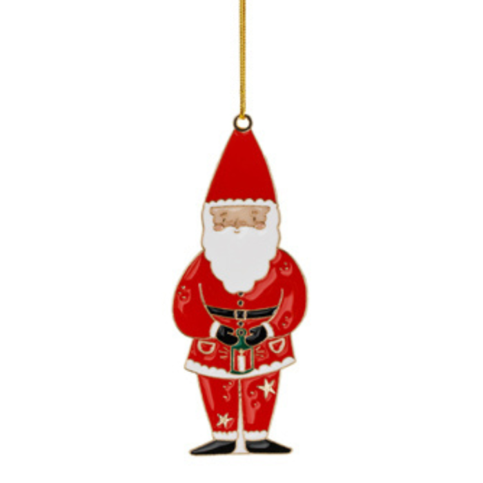 Decoração Natal Metal Pai Natal 10cm - Image 1