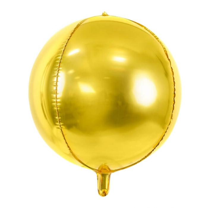 Balão Bola Liso Dourado Foil Metalizado - 40cm - Image 1