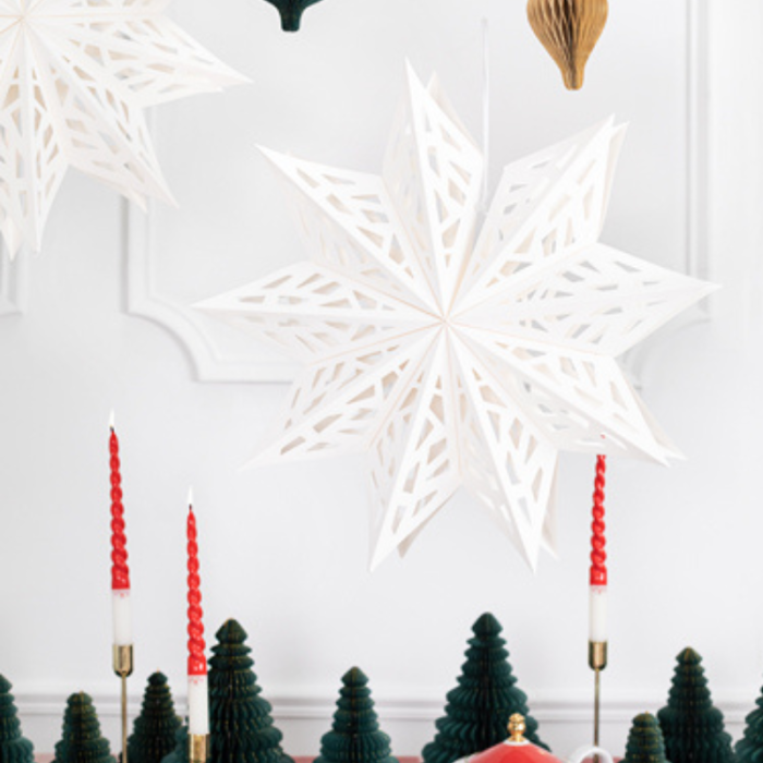 Estrela de Natal Branca 50cm - Image 3