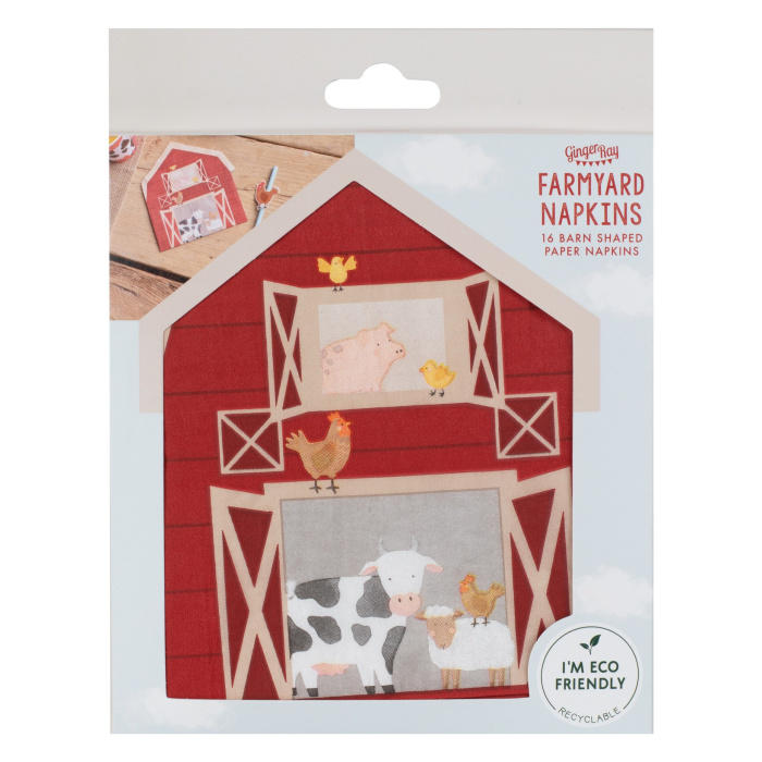 Animais da Quinta Guardanapos - Pack 16 - Image 3