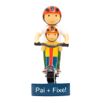 Boneco "Pai+Fixe" c/ Menino Trotinete