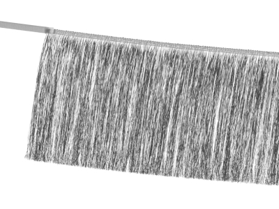 Grinalda Franja Prateada 20cm x 135cm - Image 3