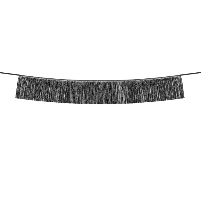 Grinalda Franja Preta 20cm x 135cm - Image 1