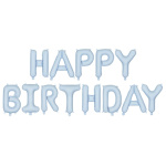 Banner Balões HAPPY BIRTHDAY Azul Pastel