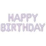 Banner Balões HAPPY BIRTHDAY Lilás Pastel