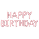 Banner Balões HAPPY BIRTHDAY Rosa Pastel