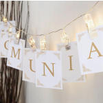 Grinalda Luzes Led com Molas para Fotos 140cm