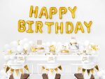 Guardanapos Branco e Ouro Happy Birthday! - Pack 20 - Image 3