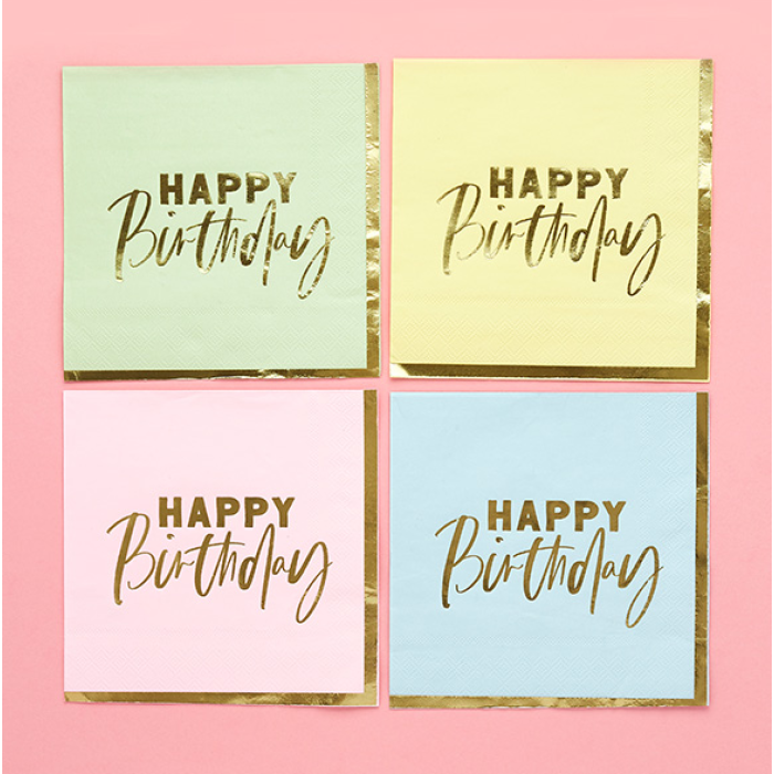 Guardanapos HAPPY BIRTHDAY - Pack 16 - Image 1