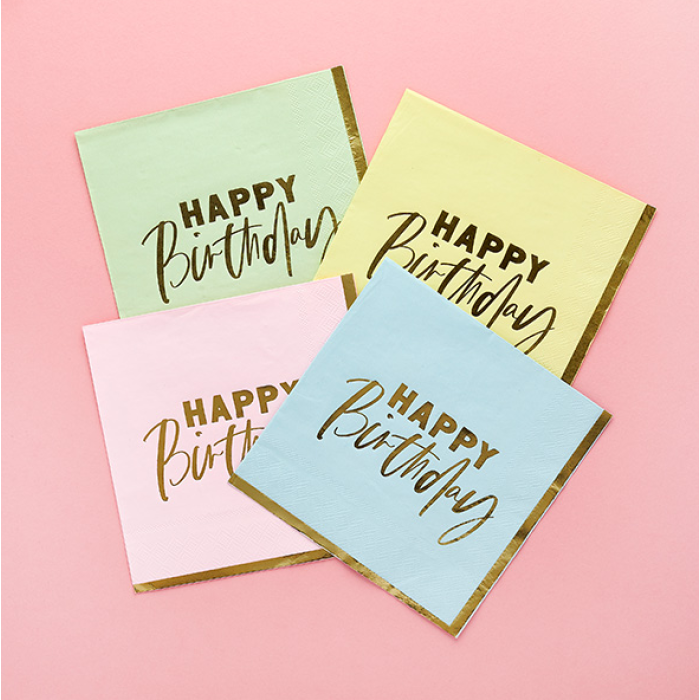 Guardanapos HAPPY BIRTHDAY - Pack 16 - Image 2