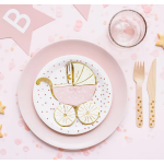 Guardanapos Baby Shower Rosa 15cm - Pack 20 - Image 2