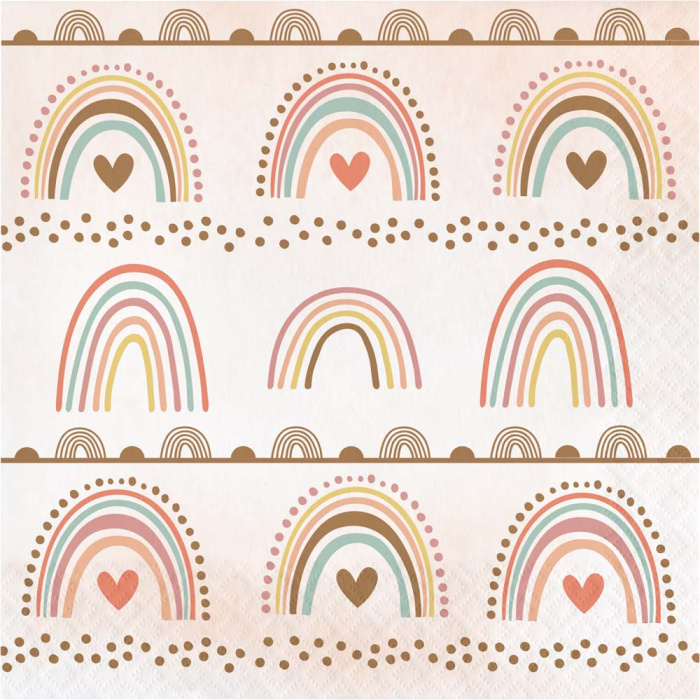 Arco Iris Boho Rainbow Guardanapos 33cm - Pack.16 - Image 1
