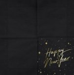 Guardanapos Preto Happy New Year - Pack 20 - Image 3