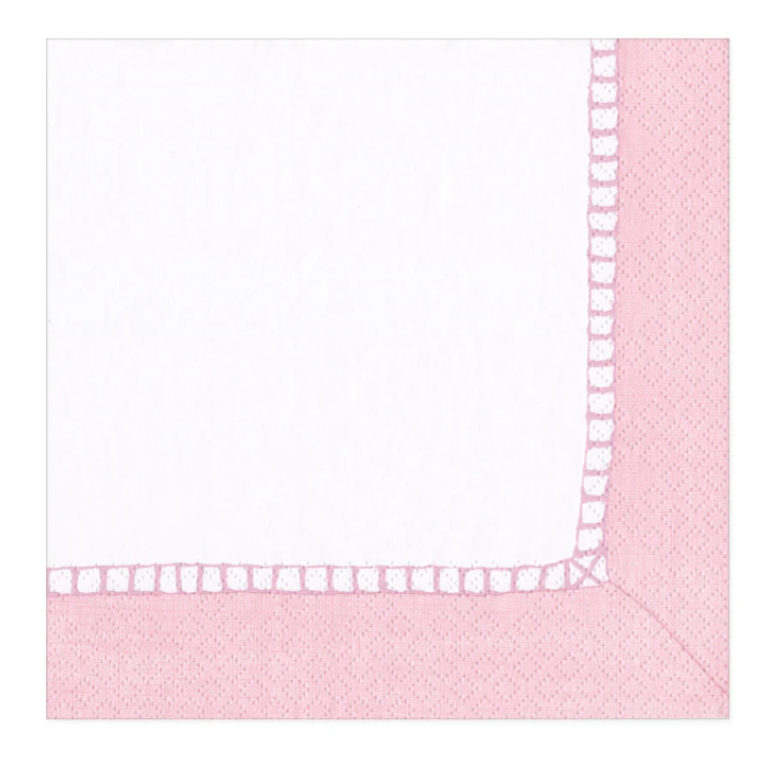 Guardanapos Rebordo Rosa Claro 33cm - Pack.20 - Image 1