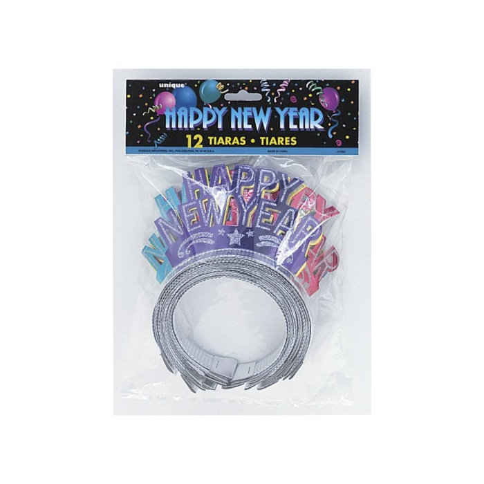 Tiaras Ano Novo "Happy New Year" - Pack.12 - Image 3