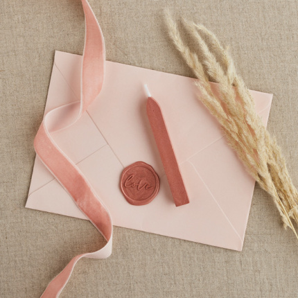 Cera de Lacre Rosa Gold 9cm - Pack.3