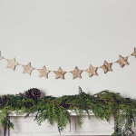 Banner Grinalda Estrelas de Madeira Natal 200cm - Image 2