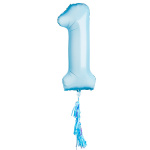 Kit Balão Primeiro Aniversário Azul com Tassel - Image 2