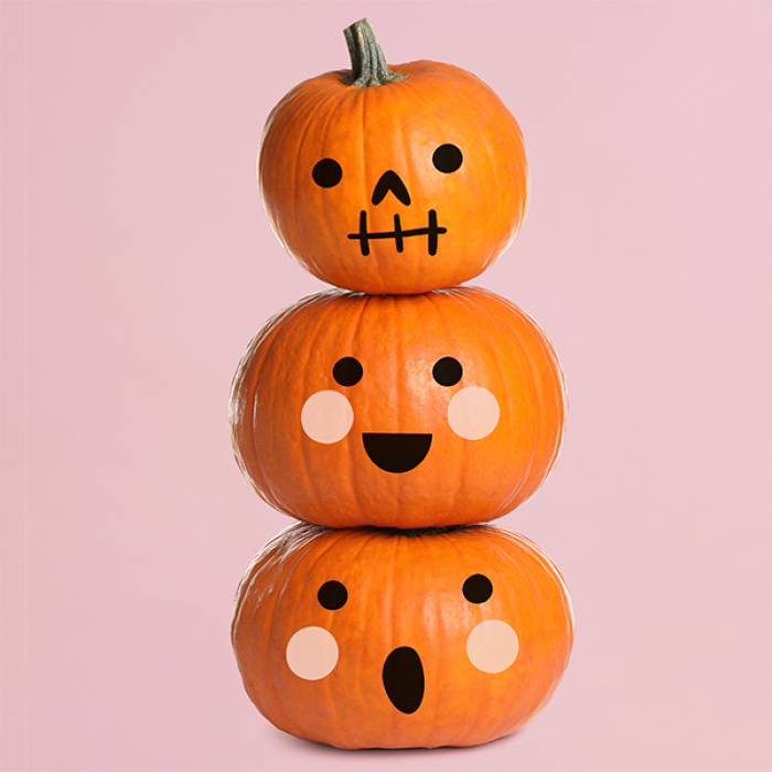 Autocolantes Caras de Abóboras Halloween - Image 1