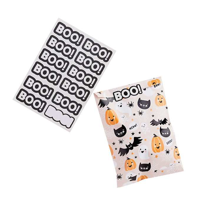 Sacos Papel Doces Halloween com Adesivos BOO – Pack 12 - Image 3