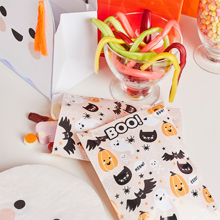 Sacos Papel Doces Halloween com Adesivos BOO – Pack 12 - Image 2