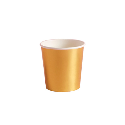 Copos Shot Papel Dourados 120ml - Pack 10