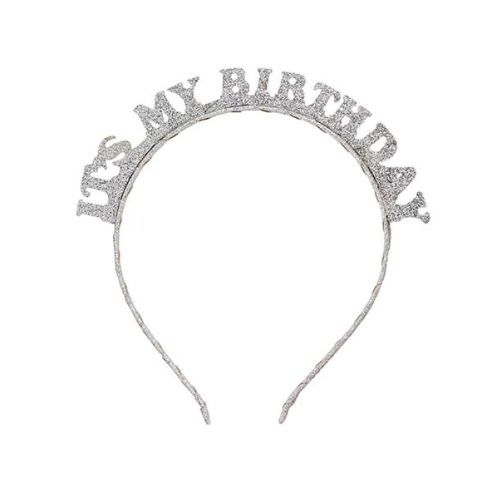 Bandolete Prata Glitter "IT`S MY BIRTHDAY" - Image 3